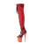 Pleaser FLAMINGO-3027 Plateau Overknee Stiefel künstliches Wildleder Rot EU-41 / US-11