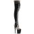 Pleaser FLAMINGO-3027SP Plateau Overknee Stiefel Snake Schwarz EU-41 / US-11