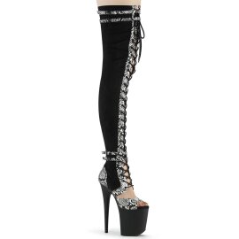 Pleaser FLAMINGO-3027SP Plateau Overknee Stiefel Snake...