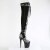 Pleaser FLAMINGO-3027SP Plateau Overknee Stiefel Snake Schwarz EU-39 / US-9