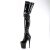 Pleaser FLAMINGO-4000 Plateau Overknee Stiefel Lack Schwarz EU-37 / US-7
