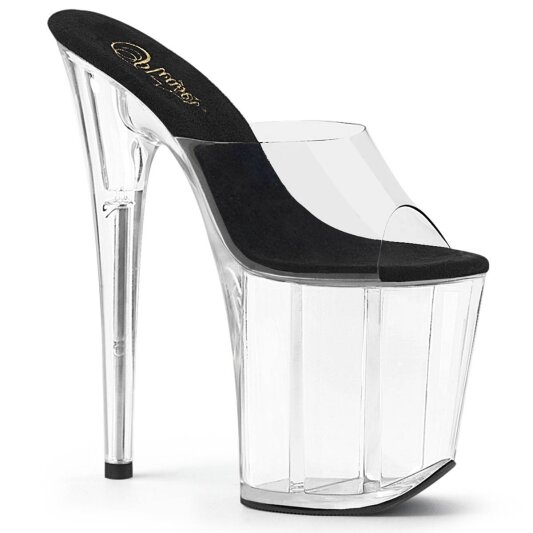 Pleaser FLAMINGO-801 Plateau Pantoletten Transparent EU-35 / US-5