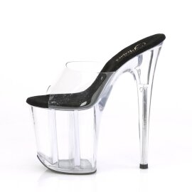 Pleaser FLAMINGO-801 Plateau Pantoletten Transparent EU-35 / US-5