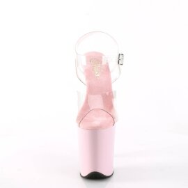 Pleaser FLAMINGO-808 Plateau Sandaletten Transparent Rosa...