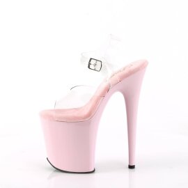 Pleaser FLAMINGO-808 Plateau Sandaletten Transparent Rosa EU-37 / US-7