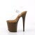 Pleaser FLAMINGO-808 Plateau Sandaletten Transparent Mokka EU-35 / US-5