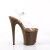 Pleaser FLAMINGO-808 Plateau Sandaletten Transparent Mokka EU-35 / US-5