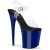 Pleaser FLAMINGO-808 Plateau Sandaletten Transparent Blau EU-35 / US-5