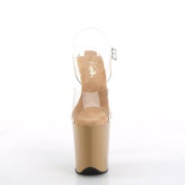 Pleaser FLAMINGO-808 Plateau Sandaletten Transparent...