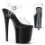 Pleaser FLAMINGO-808CRS-2 Plateau Sandaletten Strass Transparent Schwarz EU-35 / US-5