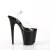 Pleaser FLAMINGO-808CRS-2 Plateau Sandaletten Strass Transparent Schwarz EU-35 / US-5