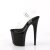Pleaser FLAMINGO-808CRS-2 Plateau Sandaletten Strass Transparent Schwarz EU-38 / US-8