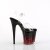 Pleaser FLAMINGO-808NLFL Plateau Sandaletten Transparent Schwarz EU-35 / US-5