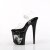 Pleaser FLAMINGO-808NLSG Plateau Sandaletten Transparent Schwarz EU-35 / US-5