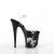 Pleaser FLAMINGO-808NLSG Plateau Sandaletten Transparent Schwarz EU-35 / US-5
