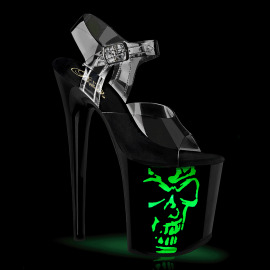 Pleaser FLAMINGO-808NLSK Plateau Sandaletten Transparent...