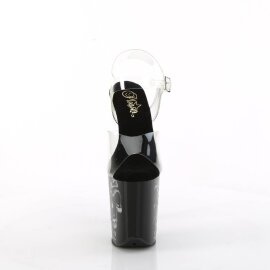Pleaser FLAMINGO-808NLSK Plateau Sandaletten Transparent...