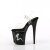 Pleaser FLAMINGO-808NLTG Plateau Sandaletten Transparent Schwarz EU-35 / US-5
