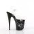 Pleaser FLAMINGO-808NLTG Plateau Sandaletten Transparent Schwarz EU-35 / US-5