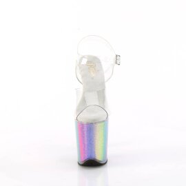 Pleaser FLAMINGO-808RG-01 Plateau Sandaletten Glitter...