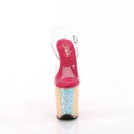 Pleaser FLAMINGO-808RG-02 Plateau Sandaletten Glitter...
