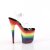 Pleaser FLAMINGO-808RG-04 Plateau Sandaletten Glitter Transparent Bunt EU-35 / US-5