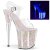 Pleaser FLAMINGO-808UVG Plateau Sandaletten Neon Transparent Rosa EU-39 / US-9