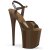 Pleaser FLAMINGO-809 Plateau Sandaletten Lack Mokka  EU-35 / US-5