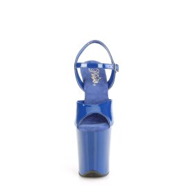 Pleaser FLAMINGO-809 Plateau Sandaletten Lack Blau EU-38...