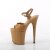 Pleaser FLAMINGO-809 Plateau Sandaletten Lack Toffee EU-35 / US-5