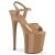 Pleaser FLAMINGO-809 Plateau Sandaletten Lack Toffee EU-37 / US-7