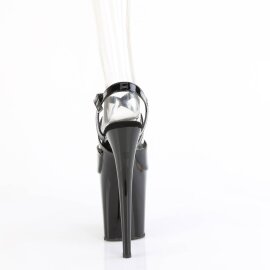 Pleaser FLAMINGO-824 Plateau Sandaletten Lack Schwarz EU-38 / US-8