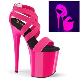 Pleaser FLAMINGO-869UV Plateau Sandaletten Neon Pink...
