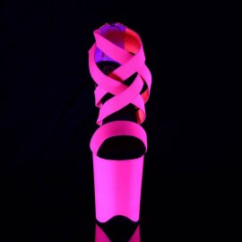 Pleaser FLAMINGO-869UV Plateau Sandaletten Neon Pink...
