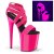 Pleaser FLAMINGO-869UV Plateau Sandaletten Neon Pink EU-39 / US-9