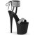 Pleaser FLAMINGO-870 Plateau Sandaletten Kunstleder Strass Schwarz Silber EU-38 / US-8