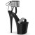 Pleaser FLAMINGO-870 Plateau Sandaletten Lack Strass Schwarz Silber EU-40 / US-10