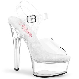 Pleaser GLEAM-608 Plateau Sandaletten Transparent EU-35 /...
