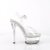 Pleaser GLEAM-608 Plateau Sandaletten Transparent EU-35 / US-5