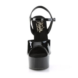 Pleaser GLEAM-609 Plateau Sandaletten Lack Schwarz EU-35...