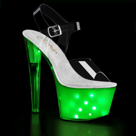 Pleaser ILLUMINATOR-708 Plateau Stiefeletten Transparent...