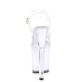 Pleaser ILLUMINATOR-808 Plateau Stiefeletten Transparent Bunt EU-37 / US-7