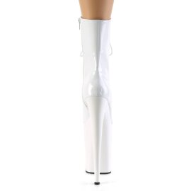Pleaser INFINITY-1020 Plateau Stiefeletten Lack Weiß EU-37 / US-7