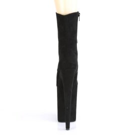 Pleaser INFINITY-1020FS Plateau Stiefeletten künstliches Wildleder Schwarz EU-38 / US-8