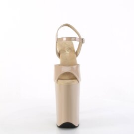 Pleaser INFINITY-909 Plateau Sandaletten Lack Beige EU-38 / US-8