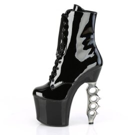 Pleaser IRONGRIP-1020 Plateau Stiefeletten Lack Schwarz EU-37 / US-7