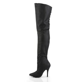 Pleaser LEGEND-8899 Overknee Stiefel Leder Schwarz EU-37 / US-7