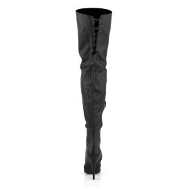 Pleaser LEGEND-8899 Overknee Stiefel Leder Schwarz EU-37 / US-7