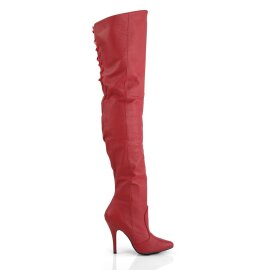 Pleaser LEGEND-8899 Overknee Stiefel Leder Rot EU-36 / US-6