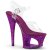 Pleaser MOON-708LG Plateau Sandaletten Transparent Lila EU-35 / US-5